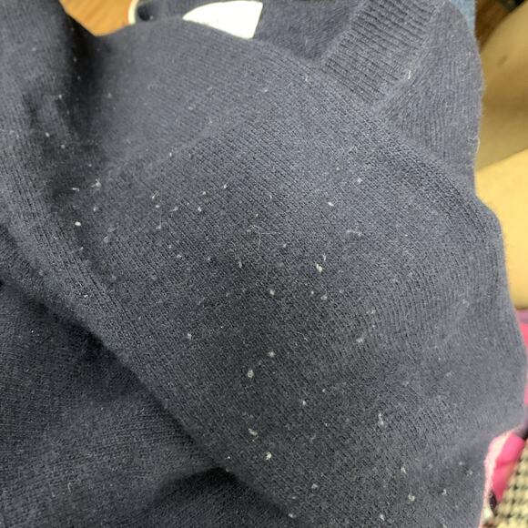 Chinti and Parker Wool Cashmere Blend Sweater Size Small Navy Knit Crew Neck - Picture 6 of 7